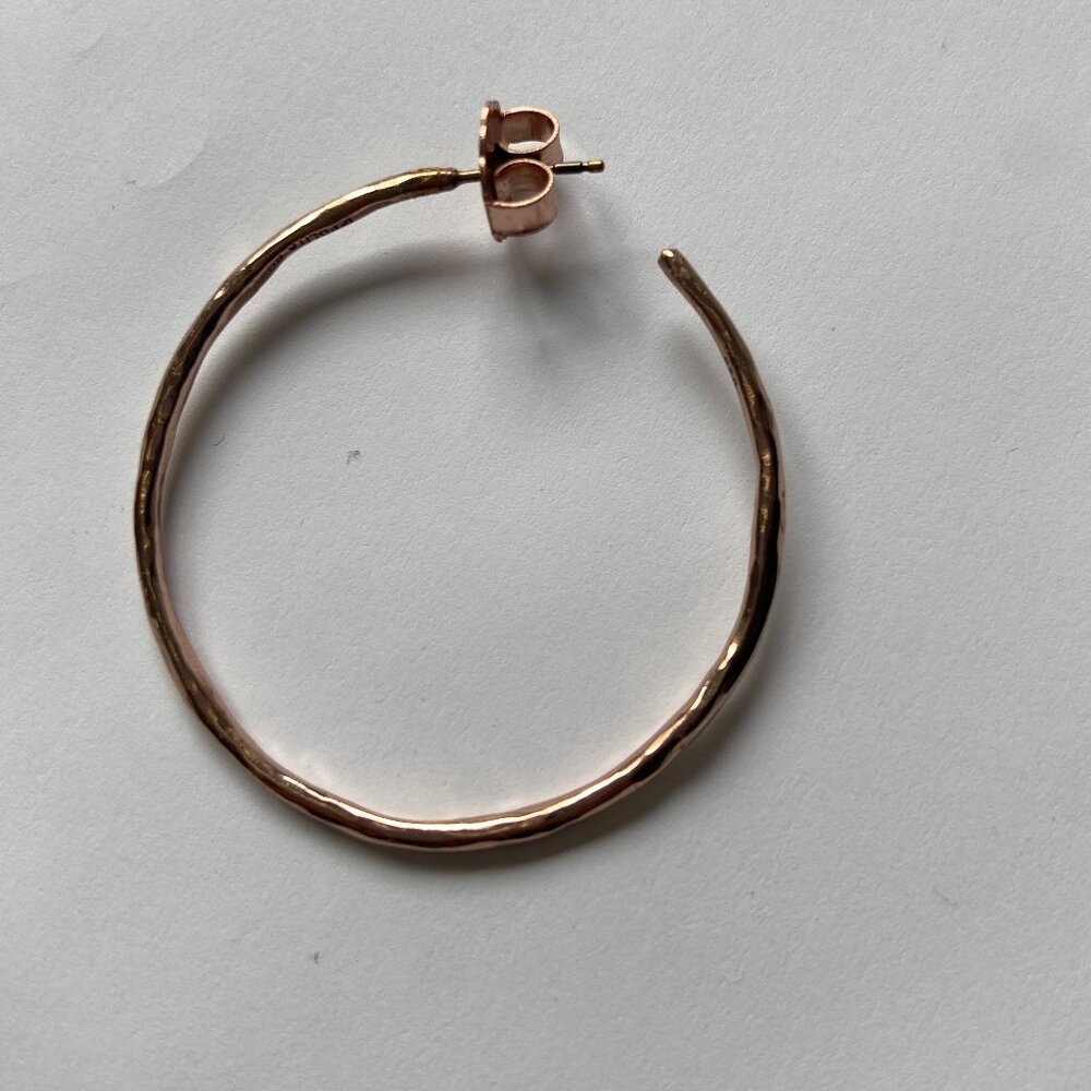 IPPOLITA rose gold twist squiggle Hoop Earring (single)